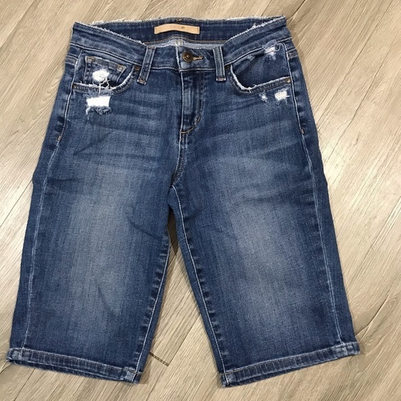 Joes Jeans Bermuda MediumWash Distressed Shorts - Picture 1 of 6
